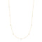 Gold Bezel Cubic Zirconia Station Necklace